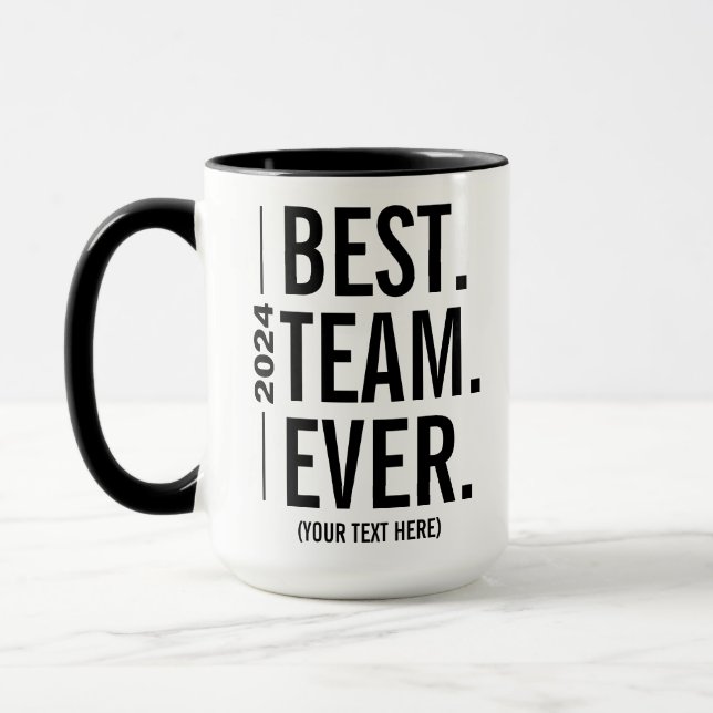 Mug Meilleure équipe - Appréciation personnalisée de l (Gauche)