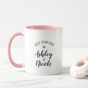 Mug MEILLEURE ÉQUIPE JAMAIS Texte personnalisé Cowor