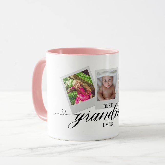 Mug Meilleure famille de photos personnalisées de gran (Devant gauche)