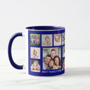 Mug Meilleure famille Jamais Nom 18 Photo Collage Mari
