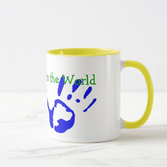 Mug Meilleure grand-mère avec des empreintes de main M (Droite)