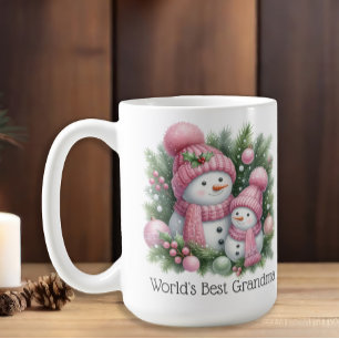 Mug Meilleure grand-mère du monde bonhomme de neige No