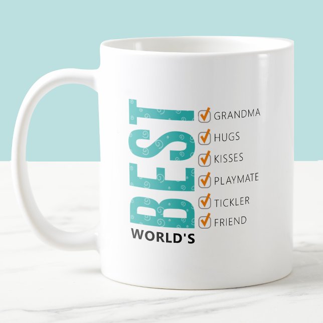 Mug Meilleure grand-mère du monde Liste personnalisabl (Créateur téléchargé)