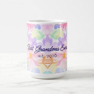 Mug Meilleure grand-mère fête des mères aquarelle flor
