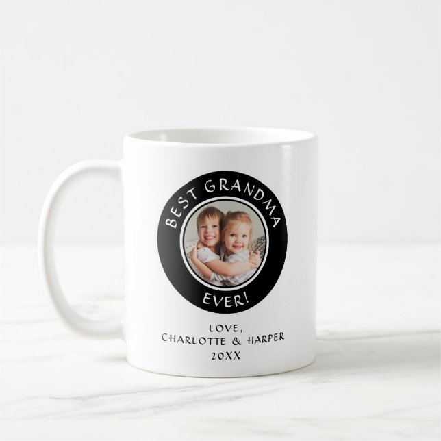 Mug Meilleure grand-mère jamais personnalisé petits en (Gauche)