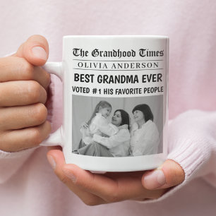 Mug Meilleure grand-mère jamais personnalisé photo tit