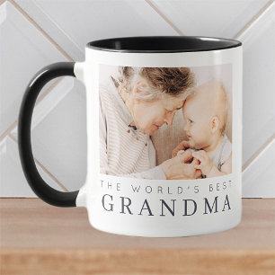 Mug Meilleure grand-mère moderne vacances photo simple