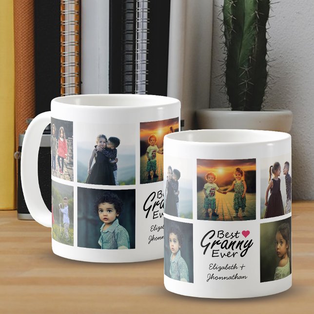 Mug Meilleure Granny Ever Personnalisé Collage Photo G (Créateur téléchargé)