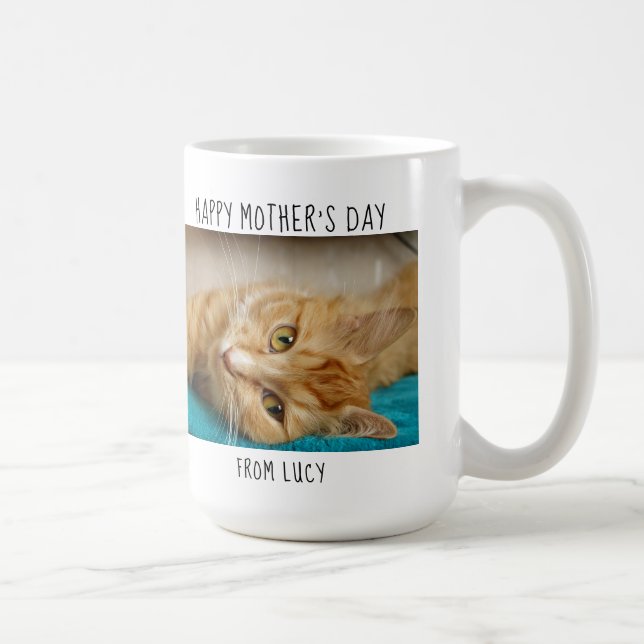 Mug Meilleure maman chatte du monde - Bonne fête des m (Droite)