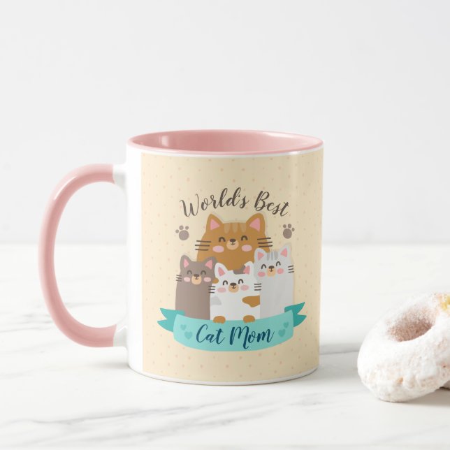 Mug Meilleure maman chatte du monde - Cute Kittens (Avec donut)