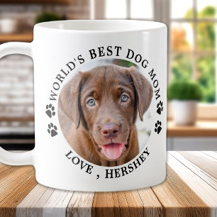 Mug Meilleure maman chien du monde personnalisé photo 