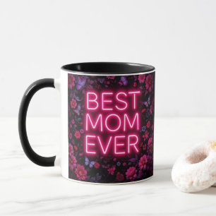 Mug Meilleure maman Citer jamais Fleurs et Papillons r