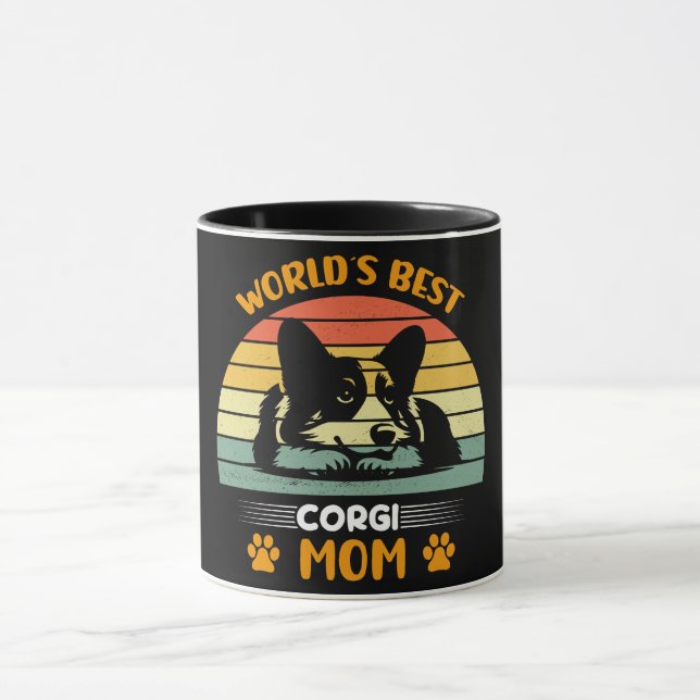 Mug Meilleure maman Corgi du monde drôle (Centre)