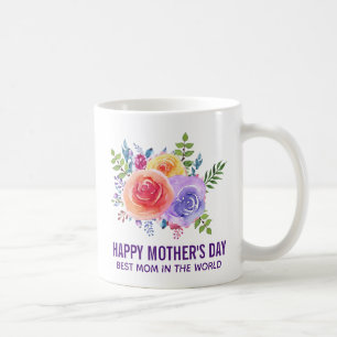 Mug Meilleure maman dans le monde Roses de la fête des