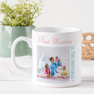 Mug Meilleure maman dans l'univers - Deux photos Carré