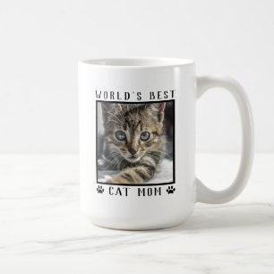Mug Meilleure maman de chat avec la photo de votre cha