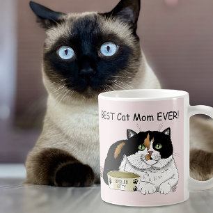 Mug Meilleure maman de chat Calico gâtée Fête des mère