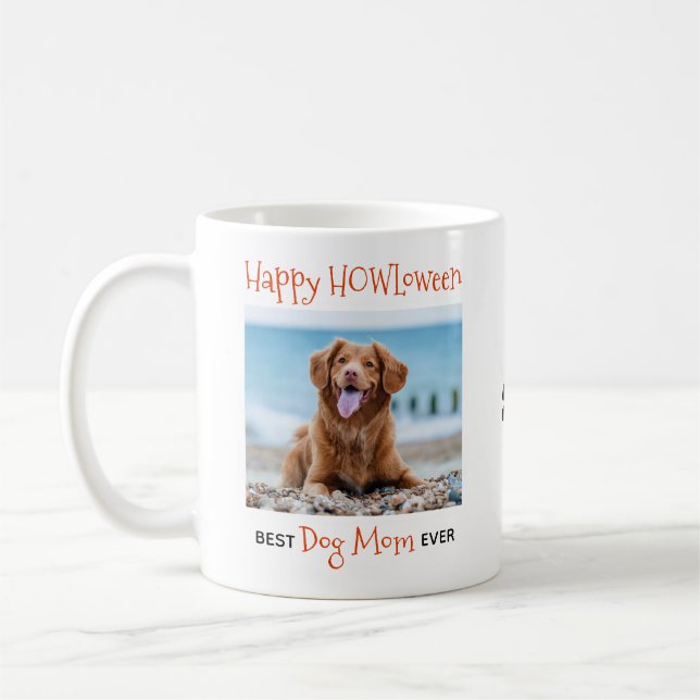 Mug Meilleure maman de chien jamais- Happy HOWLoween j (Gauche)