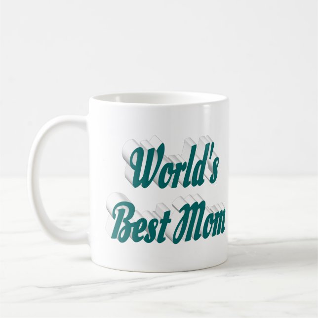 Mug Meilleure maman - demi-texte vert (Gauche)