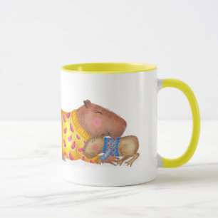 Mug 'Meilleure maman du monde' avec un capybara mi