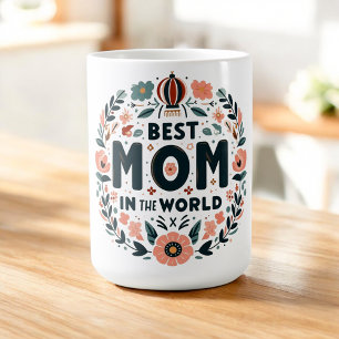 Mug Meilleure Maman du Monde - Couronne de Fleurs