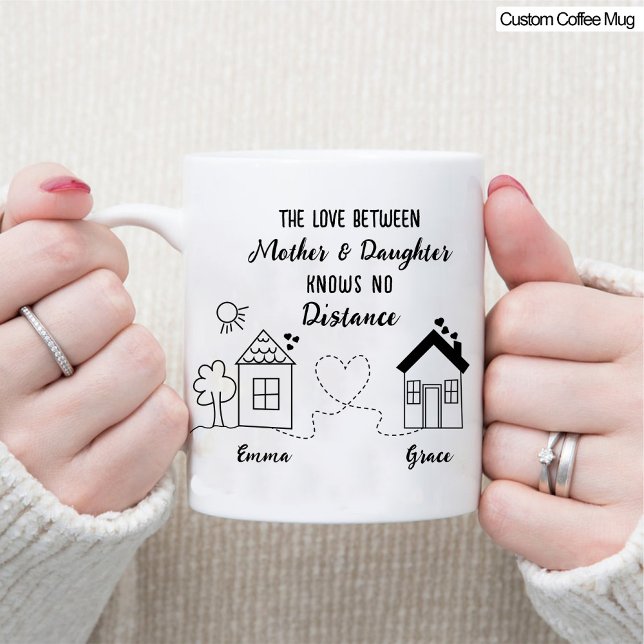 Mug Meilleure maman et fille Loisir Longue Distance Ca (Best Mom and Daughter Long Distance Love Coffee Mug)