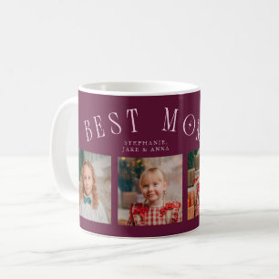 Mug Meilleure Maman Ever 4-Photo Canneberge Fête des M