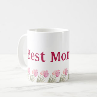 Mug Meilleure Maman Ever Fleurs Rose Soft pour la Fête