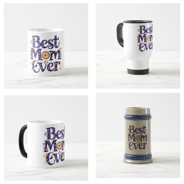 Mug Meilleure Maman Fleurs toujours mignonnes Fête des (best mom ever mugs)