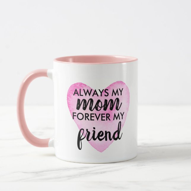 Mug Meilleure maman Gift Mothers Day Mère au coeur ros (Gauche)