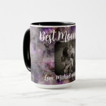 Meilleure maman jamais élégant quartz violet marbr