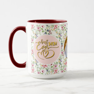 Mug Meilleure Maman Jamais Fleur Photo Fête des Mères