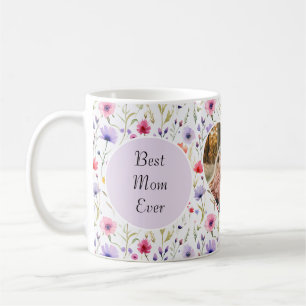 Mug Meilleure maman jamais Fleur sauvage Floral Photo 