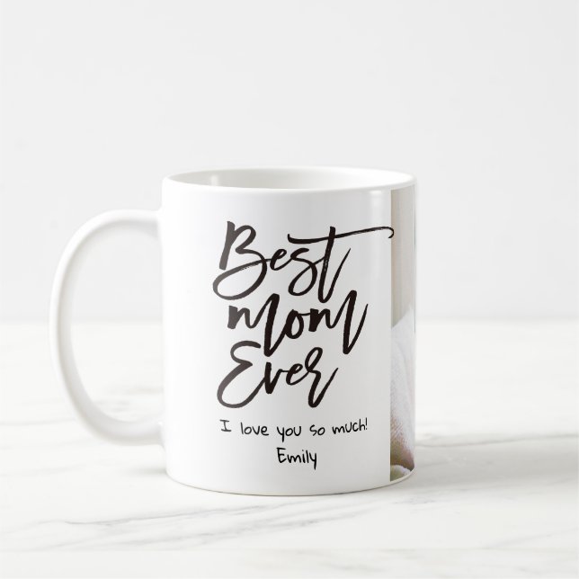 Mug Meilleure maman jamais, la fête des mères photo co (Gauche)