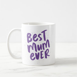 Mug Meilleure maman jamais moderne jour de mère violet