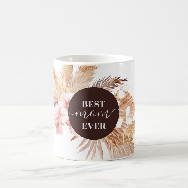Mug Meilleure Maman Jamais Pampas Gris Script Fête des (Centre)