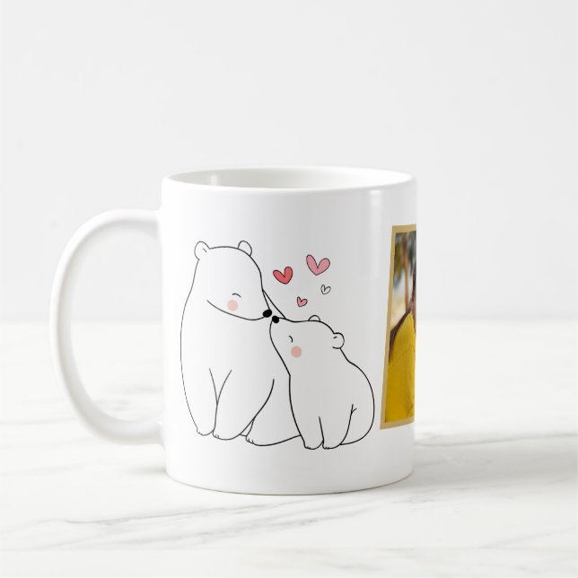 Mug Meilleure maman Jamais Photo moderne Maman Ours Fê (Gauche)