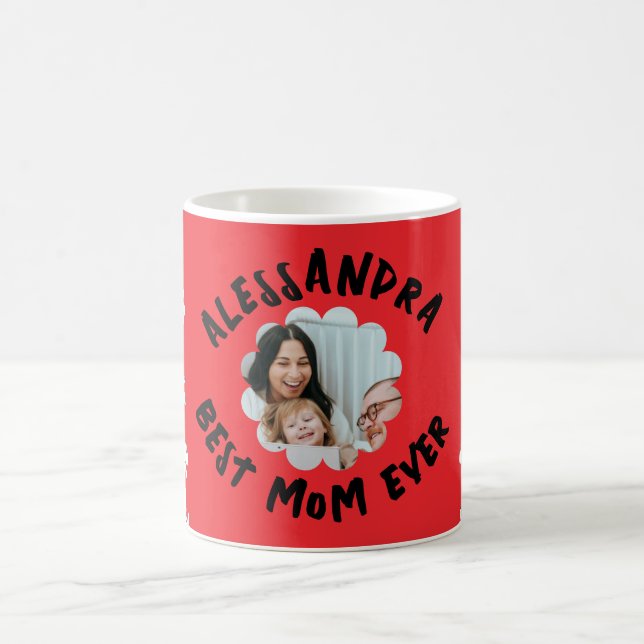 Mug Meilleure maman jamais photo typographie monogramm (Centre)