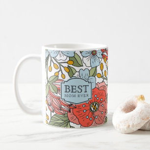 Mug Meilleure Maman Jour des Mères Fête Florale