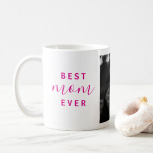 Mug Meilleure Maman Jour Hot Pink Script Photo Fête de