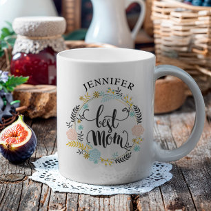 Mug Meilleure maman main courtoisie fleurie