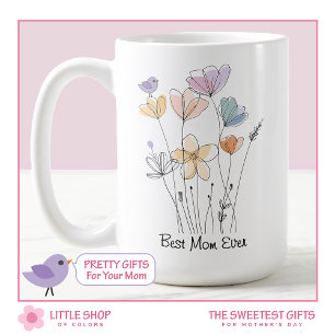 Mug Meilleure maman Meilleure Meilleure fleur sauvage