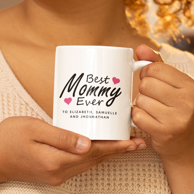 Mug Meilleure maman | Modern Kids Nom Fête des mères (Créateur téléchargé)
