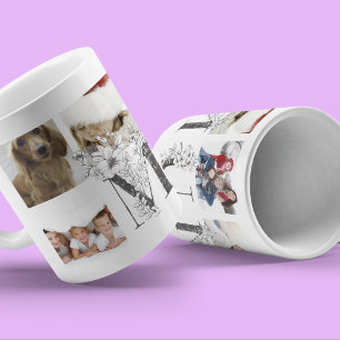 Mug Meilleure Maman   MUM   Florale Multi Photo Person