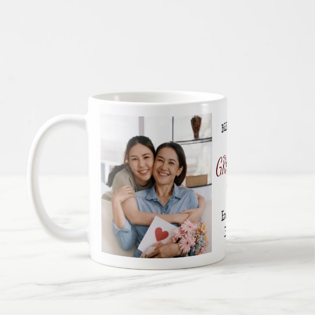 Mug Meilleure maman personnalisée 2 Photos (Gauche)