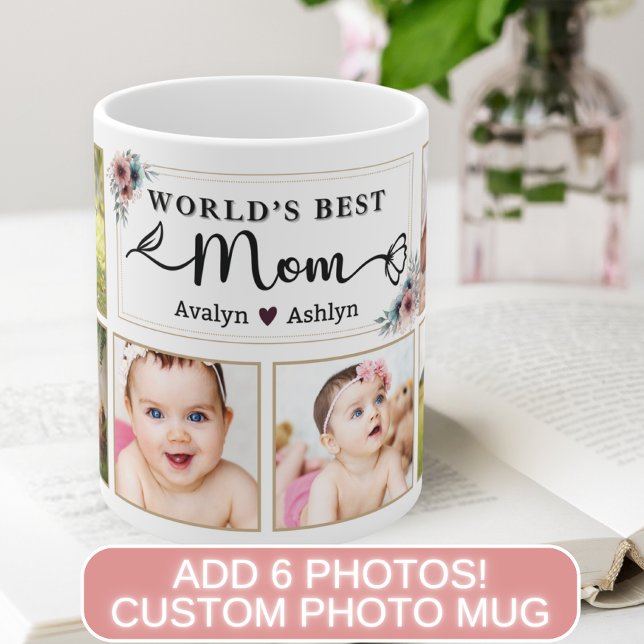 Mug Meilleure maman Photo personnalisée Collage de pho (Créateur téléchargé)