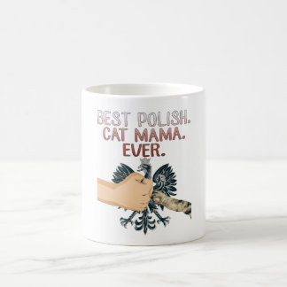 Mug Meilleure maman polonaise Pologne Eagle de chat et
