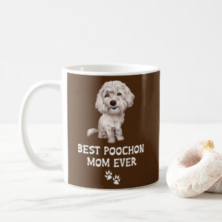 Mug Meilleure maman Poochon pour Bichon Cross Poodle