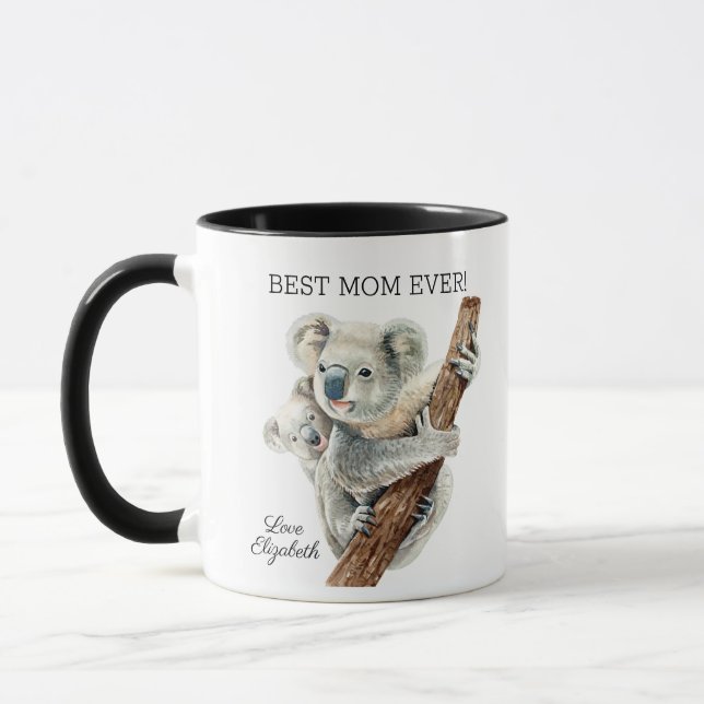 Mug Meilleure maman pour la fête des mères Cute Koala  (Gauche)