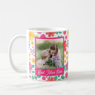 Mug Meilleure Maman Toujours Moderne Floral Photo Coll
